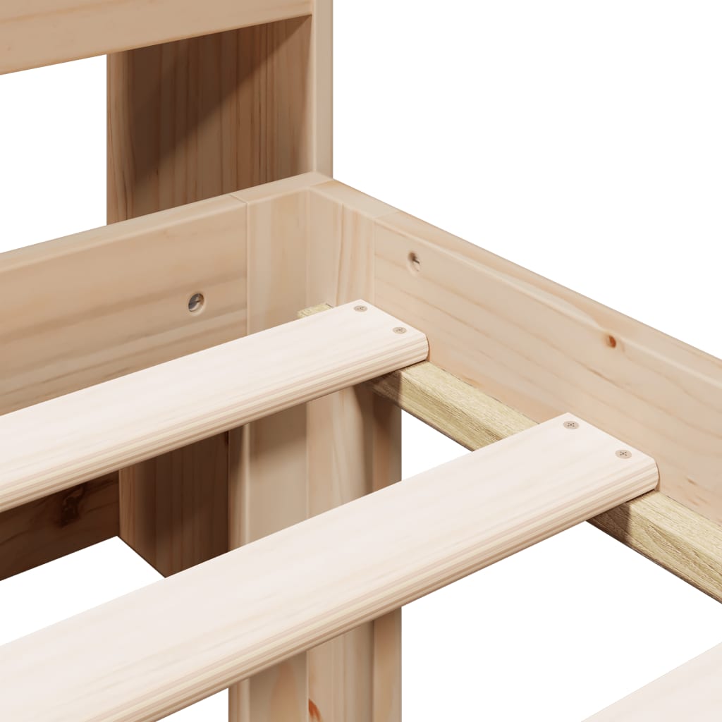 Bookcase Bed without Mattress 90x190cm Solid Wood Pine