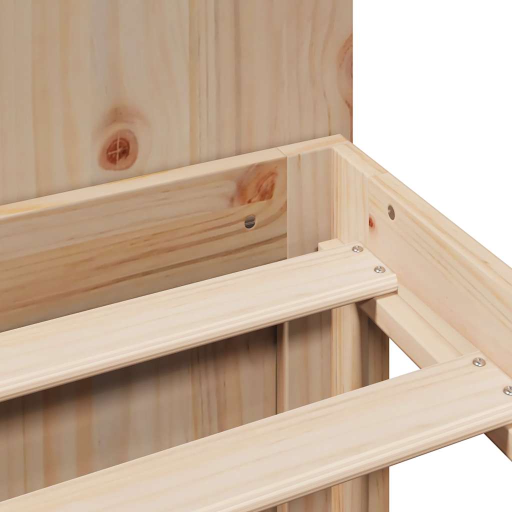 Bookcase Bed without Mattress 120x190 cm Small Double Solid Wood Pine