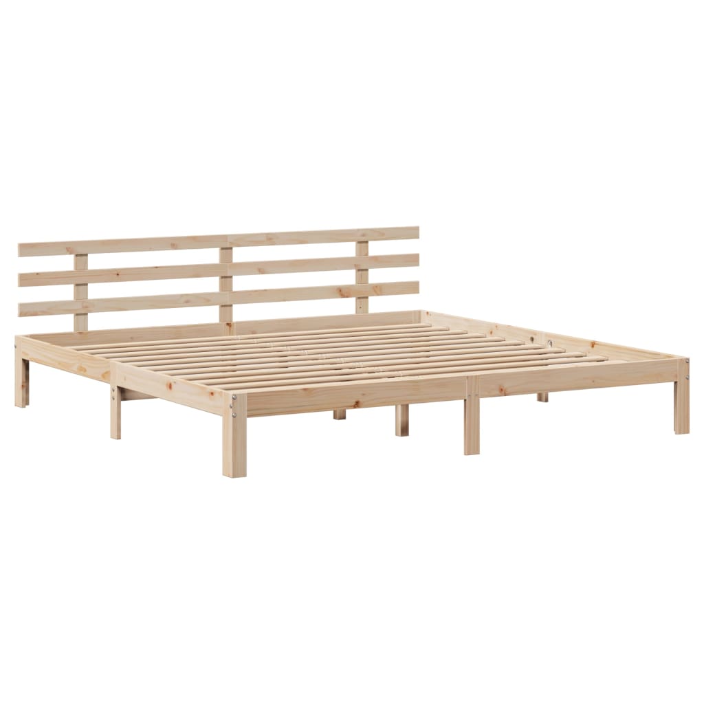Bookcase Bed without Mattress 200x200cm Solid Wood Pine