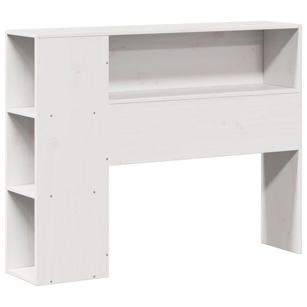 Bookcase Bed without Mattress White 90x200cm Solid Wood Pine