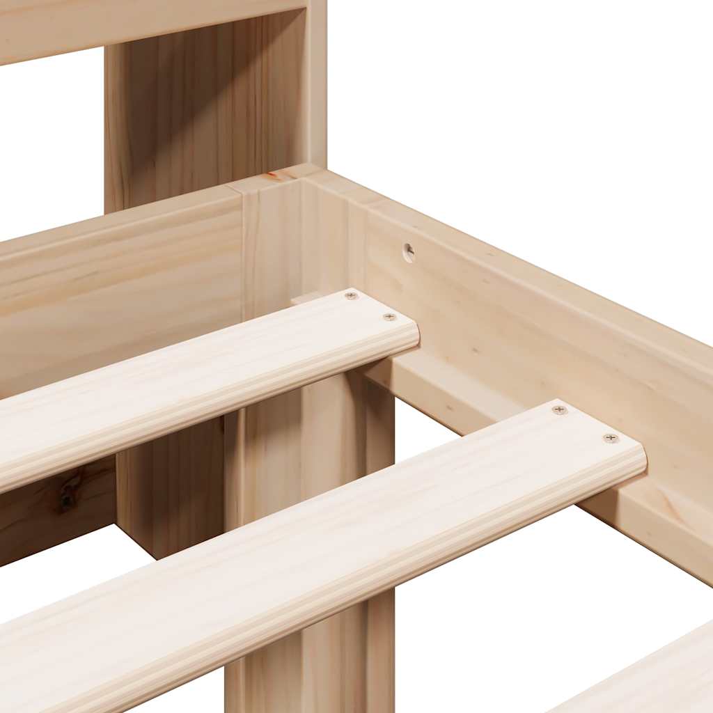 Bookcase Bed without Mattress 75x190 cm Small Single Solid Wood Pine