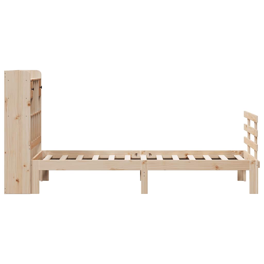 Bookcase Bed without Mattress 90x190 cm Single Solid Wood Pine