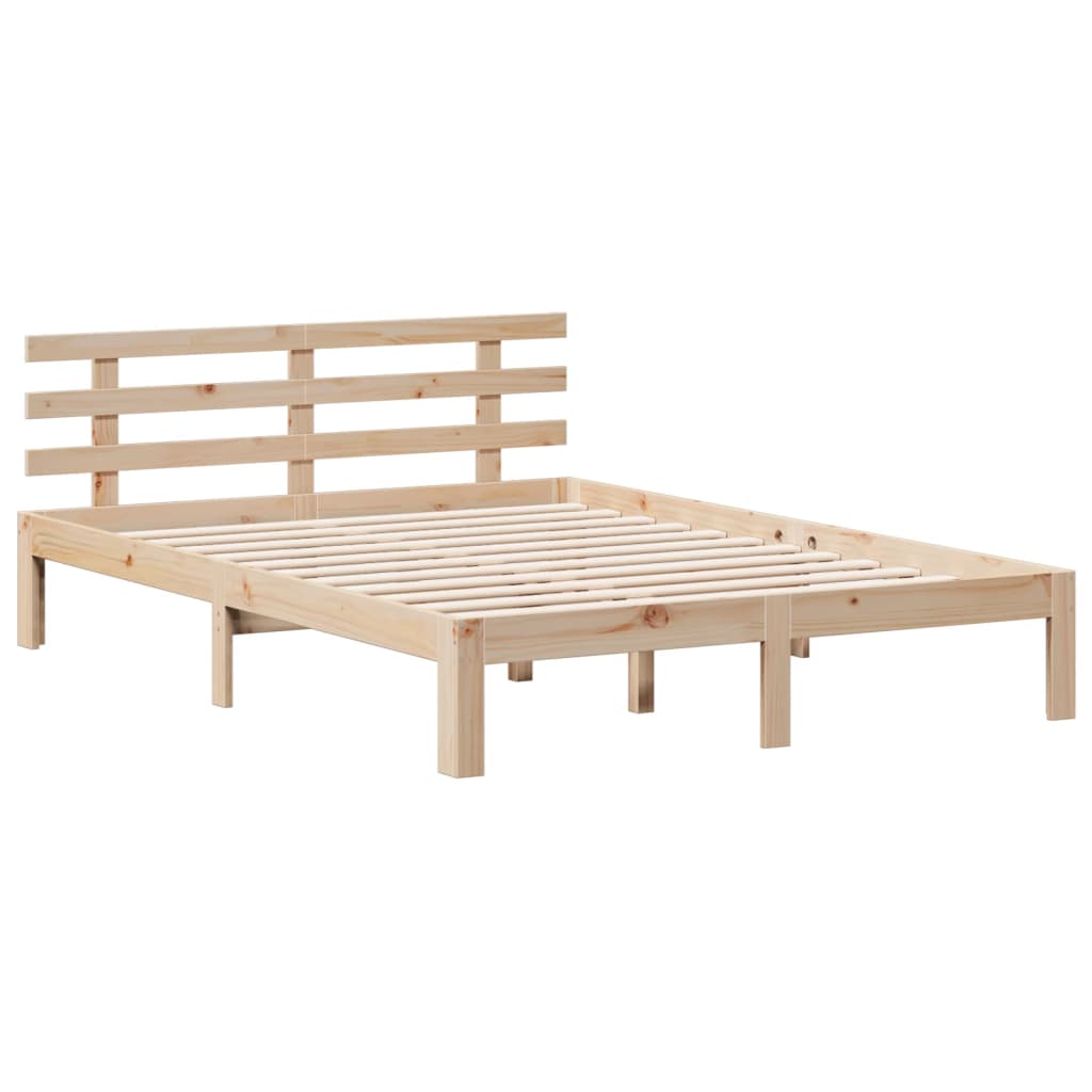 Bookcase Bed without Mattress 160x200 cm Solid Wood Pine