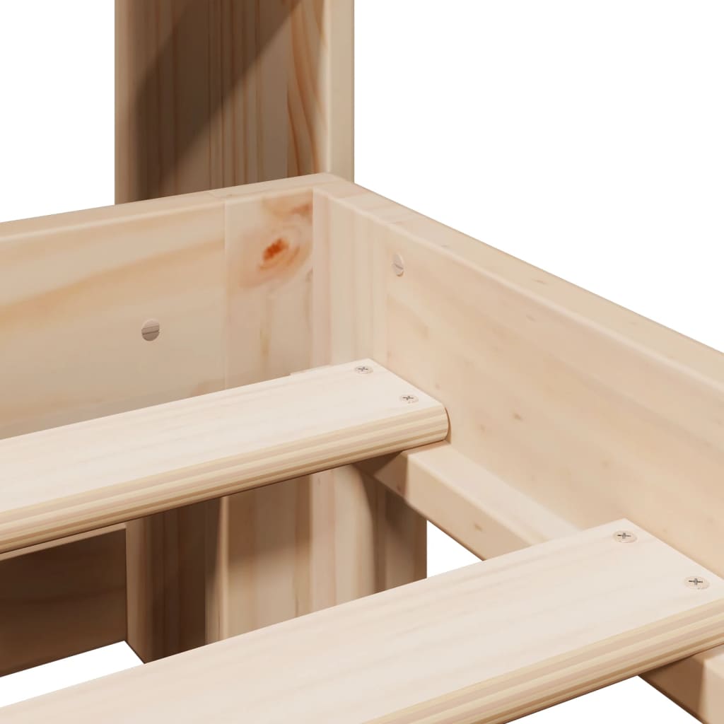 Bookcase Bed without Mattress 160x200 cm Solid Wood Pine