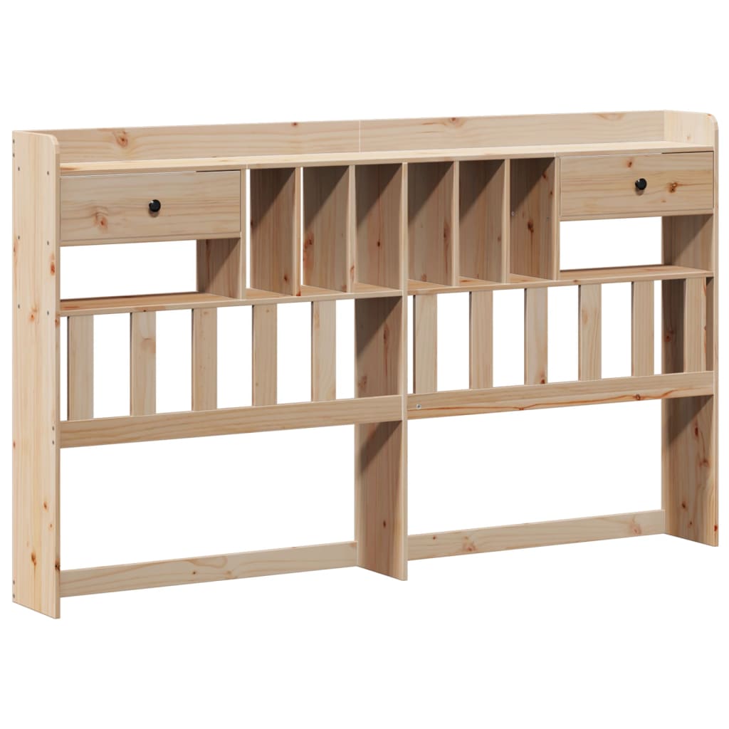 Bookcase Bed without Mattress 180x200 cm Super King Solid Wood Pine