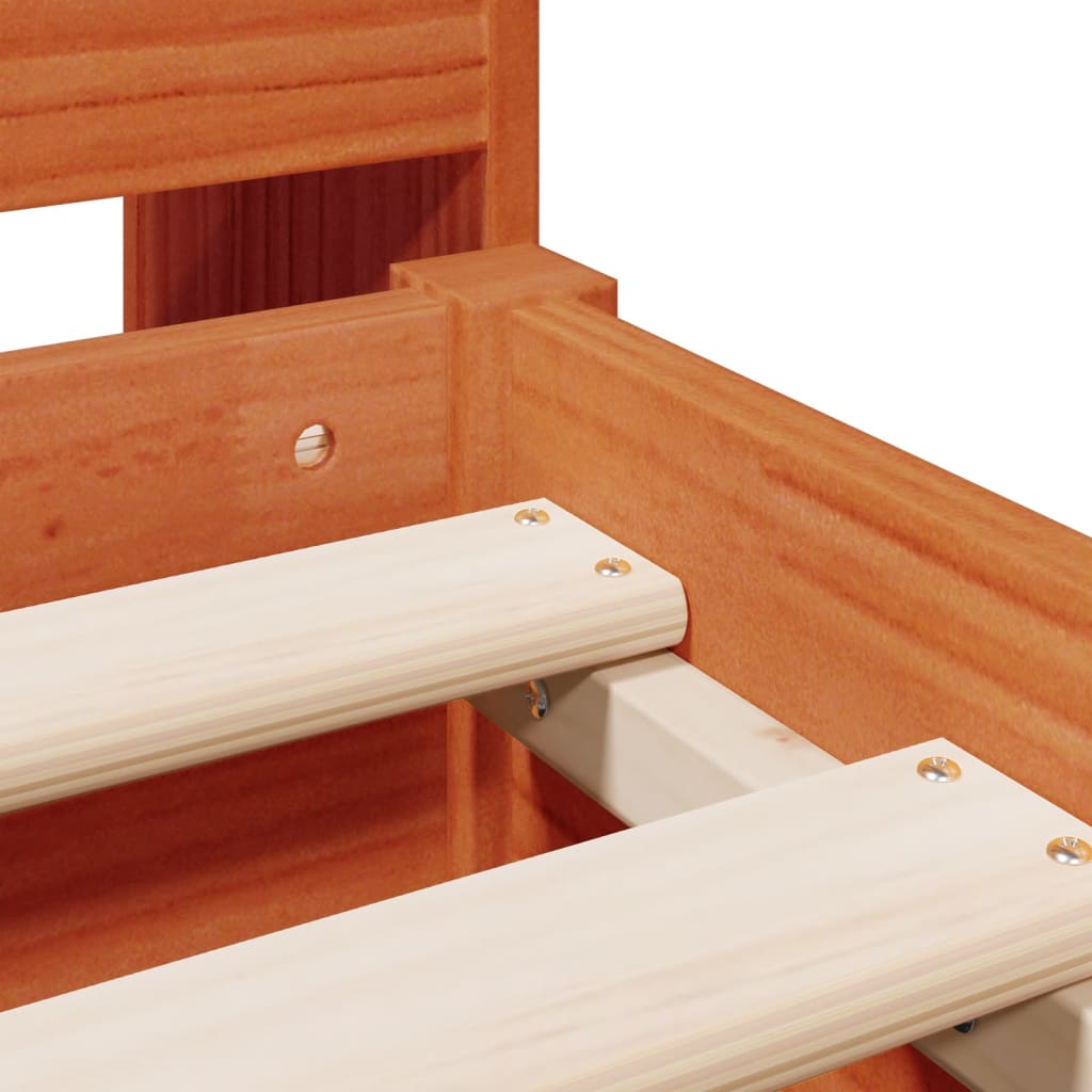 Bookcase Bed without Mattress Wax Brown 160x200 cm Solid Wood Pine