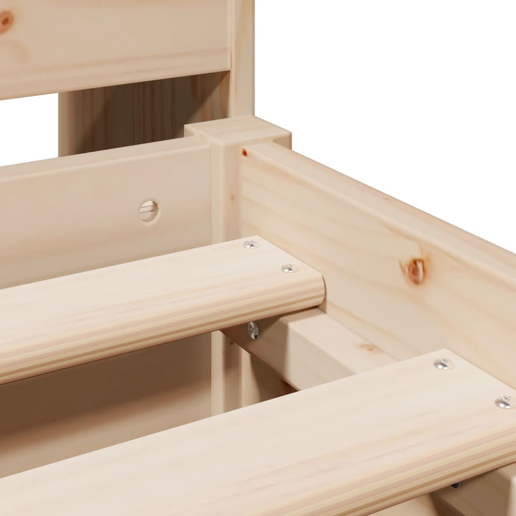 Bookcase Bed without Mattress 140x200 cm Solid Wood Pine