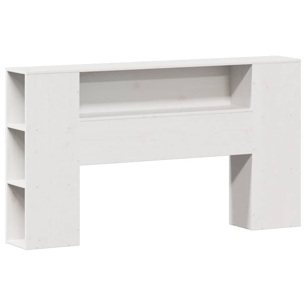 Bookcase Bed without Mattress White 140x190cm Solid Wood Pine