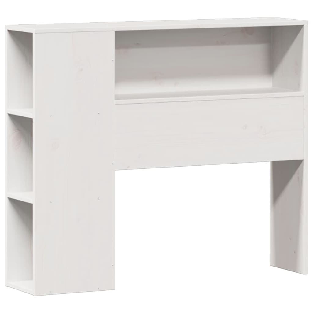 Bookcase Bed without Mattress White 90x200cm Solid Wood Pine