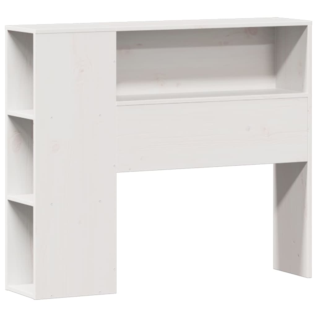 Bookcase Bed without Mattress White 75x190 cm Small Single Solid Wood Pine