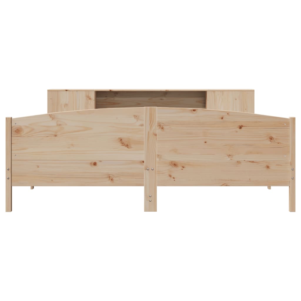 Bookcase Bed without Mattress 200x200cm Solid Wood Pine