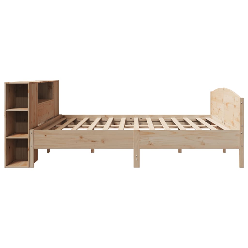 Bookcase Bed without Mattress 180x200cm Solid Wood Pine