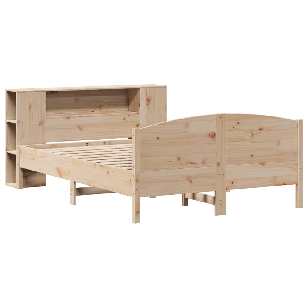 Bookcase Bed without Mattress 160x200cm Solid Wood Pine