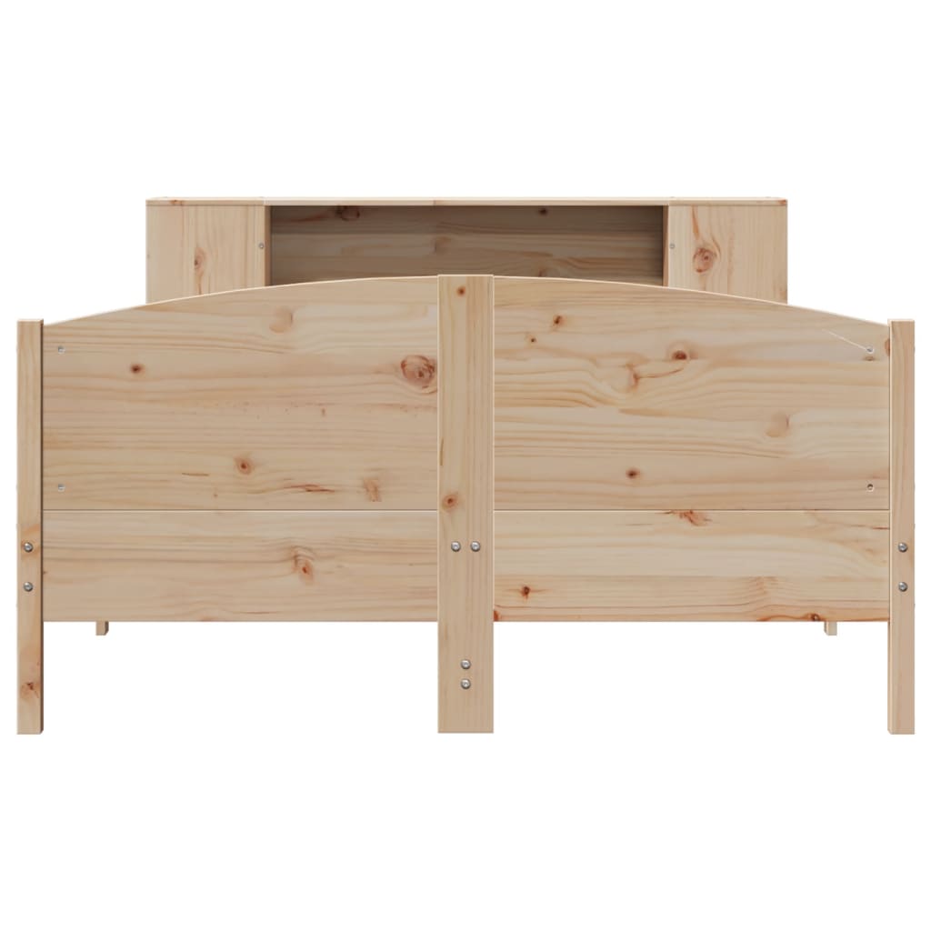 Bookcase Bed without Mattress 150x200cm Solid Wood Pine