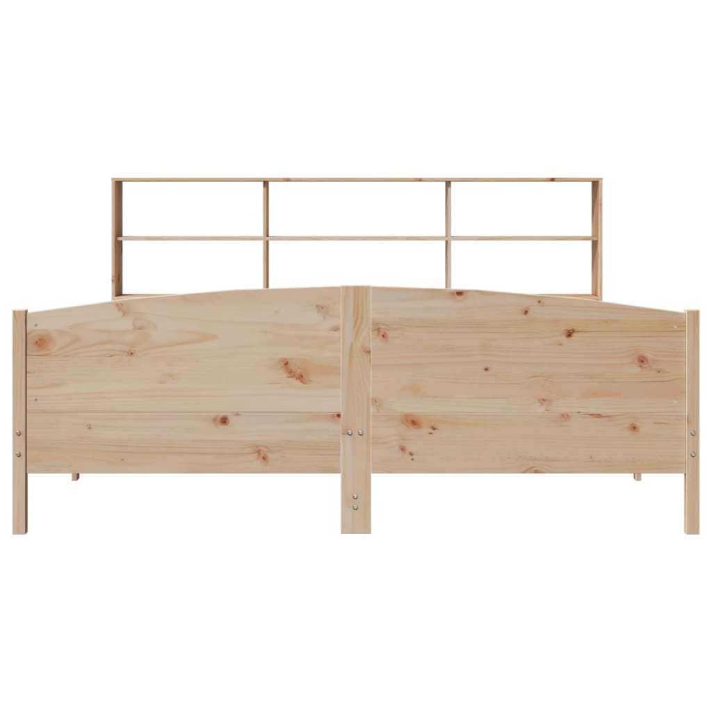 Bookcase Bed without Mattress 180x200 cm Super King Solid Wood Pine