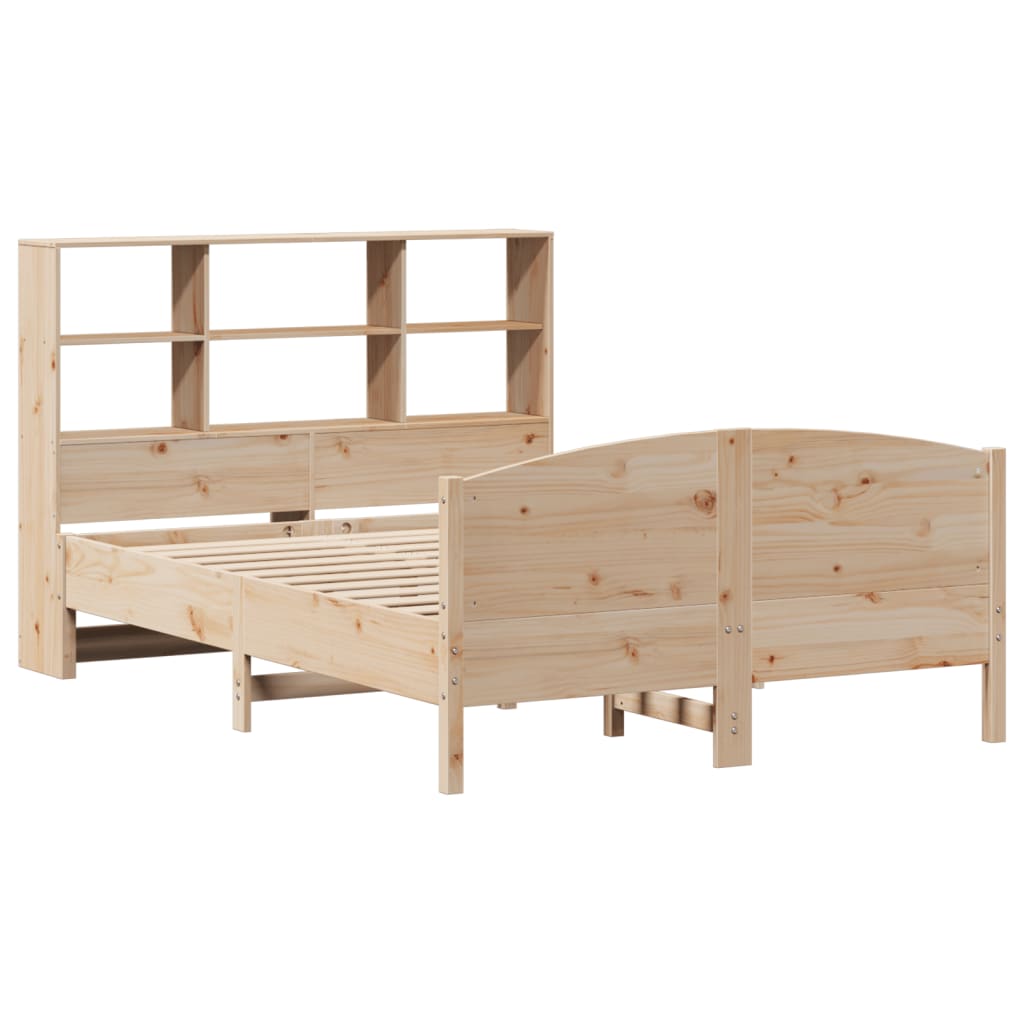 Bookcase Bed without Mattress 160x200cm Solid Wood Pine
