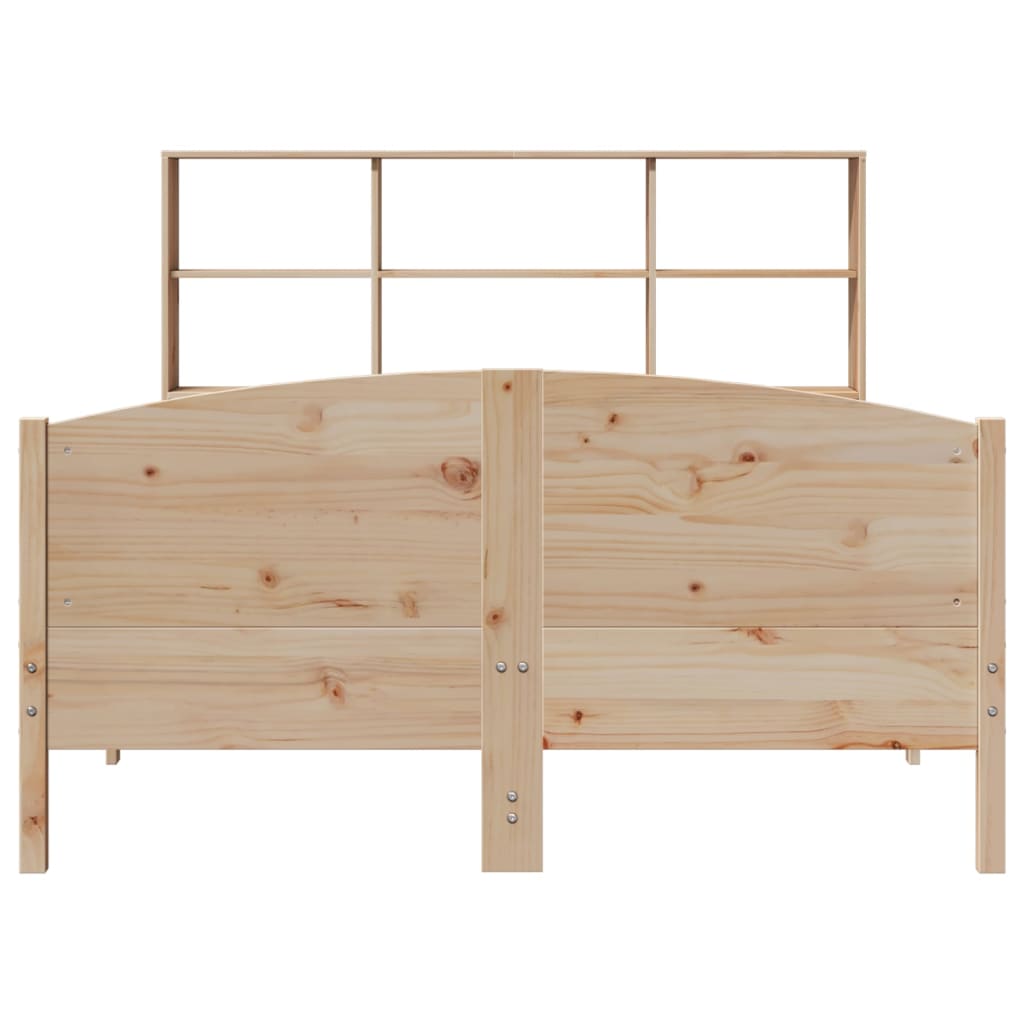 Bookcase Bed without Mattress 160x200cm Solid Wood Pine
