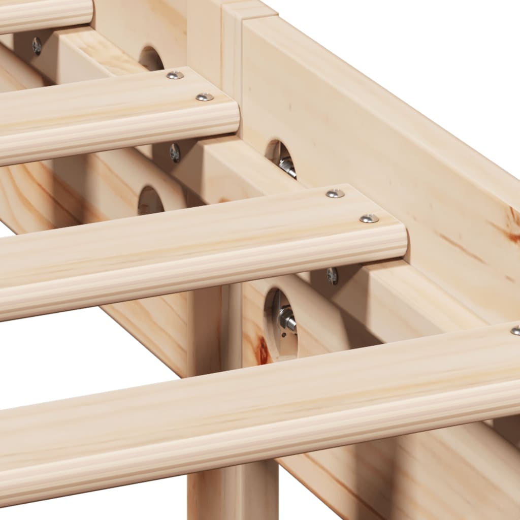 Bookcase Bed without Mattress 160x200cm Solid Wood Pine