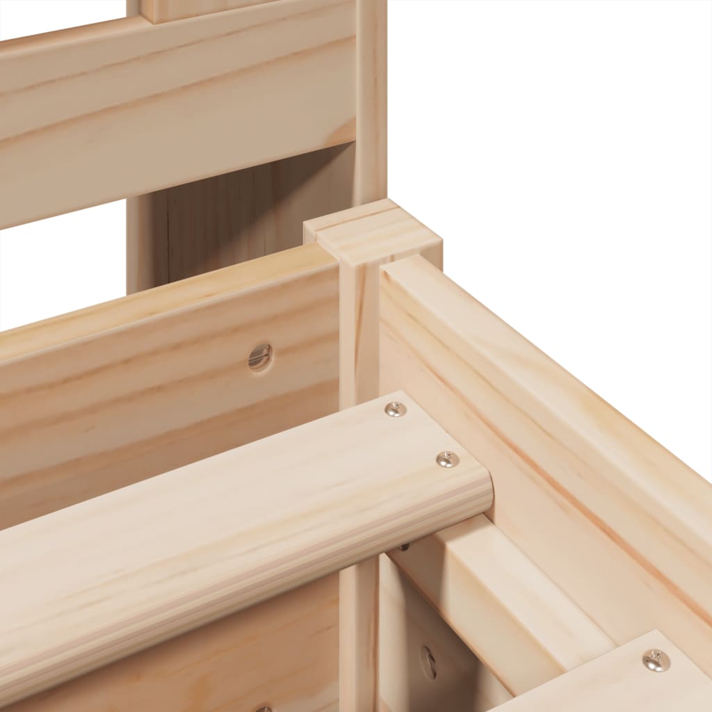 Bookcase Bed without Mattress 180x200 cm Super King Solid Wood Pine