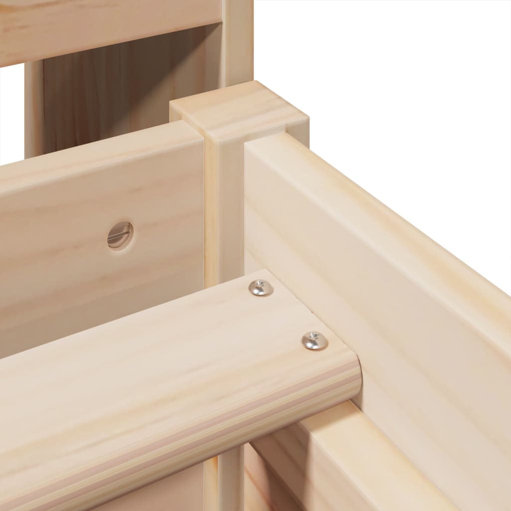 Bookcase Bed without Mattress 100x200cm Solid Wood Pine