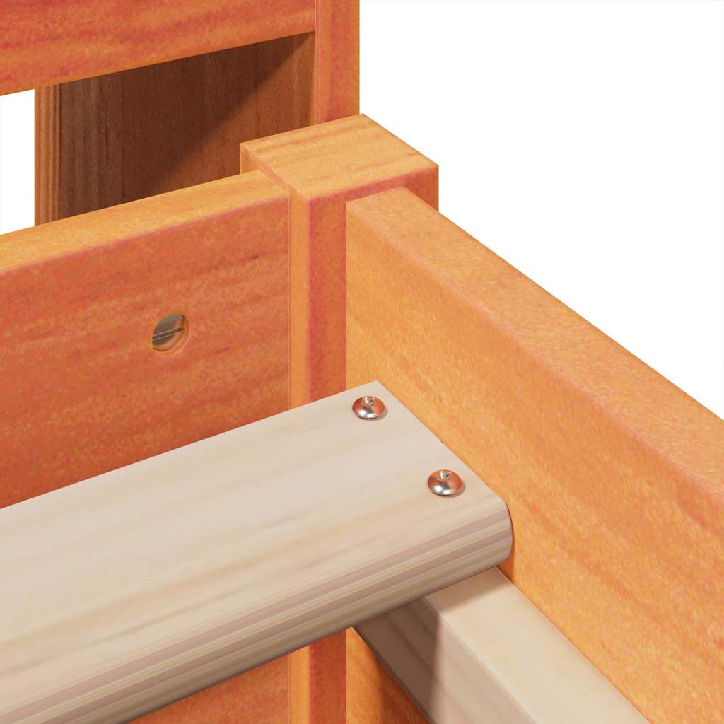 Bookcase Bed without Mattress Wax Brown 75x190 cm Small Single Solid Wood Pine