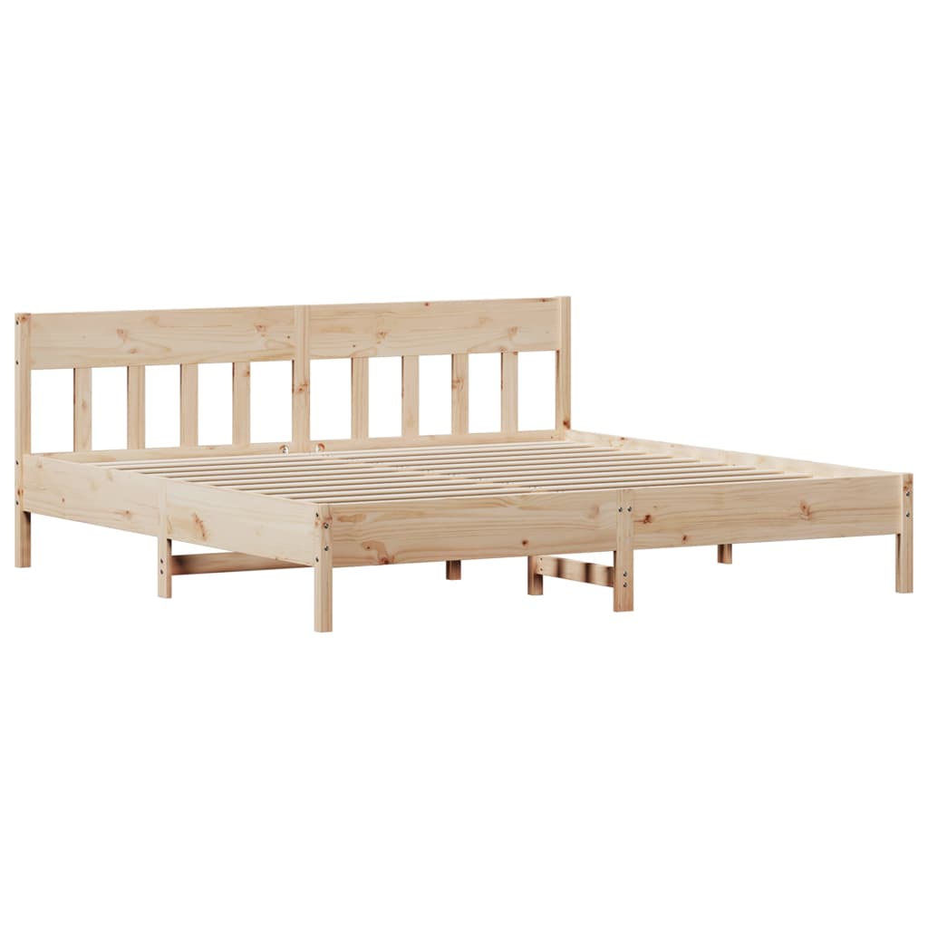 Bookcase Bed without Mattress 200x200cm Solid Wood Pine