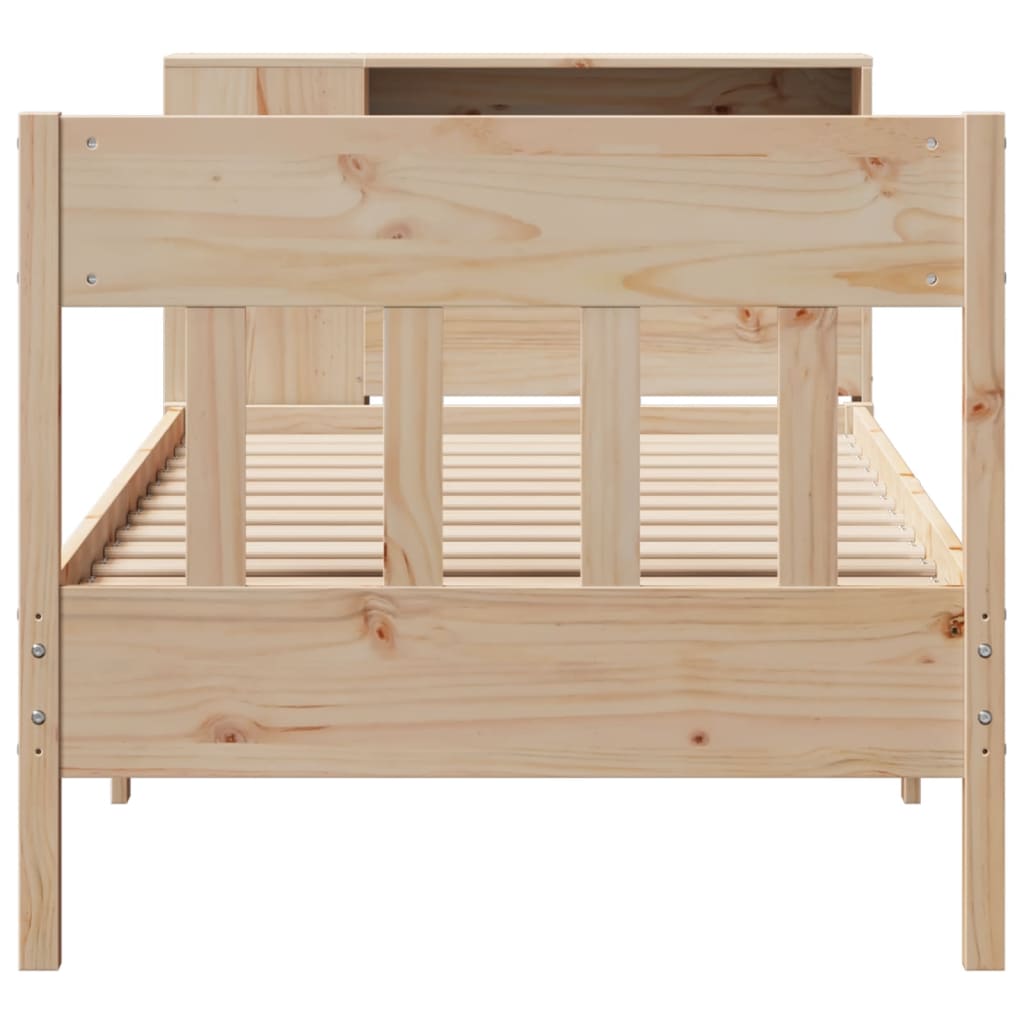 Bookcase Bed without Mattress 75x190 cm Small Single Solid Wood Pine