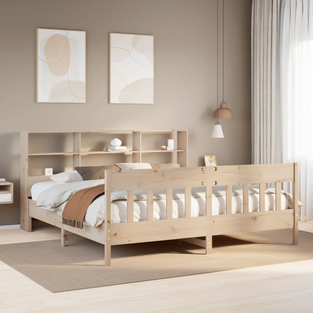 Bed Frame without Mattress 180x200 cm Super King Solid Wood Pine