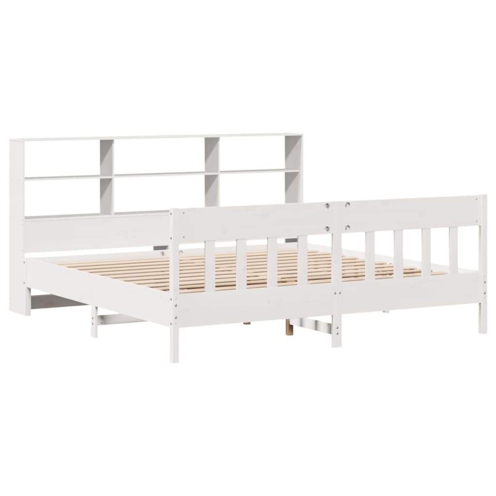 Bed Frame without Mattress White 180x200 cm Super King Solid Wood Pine