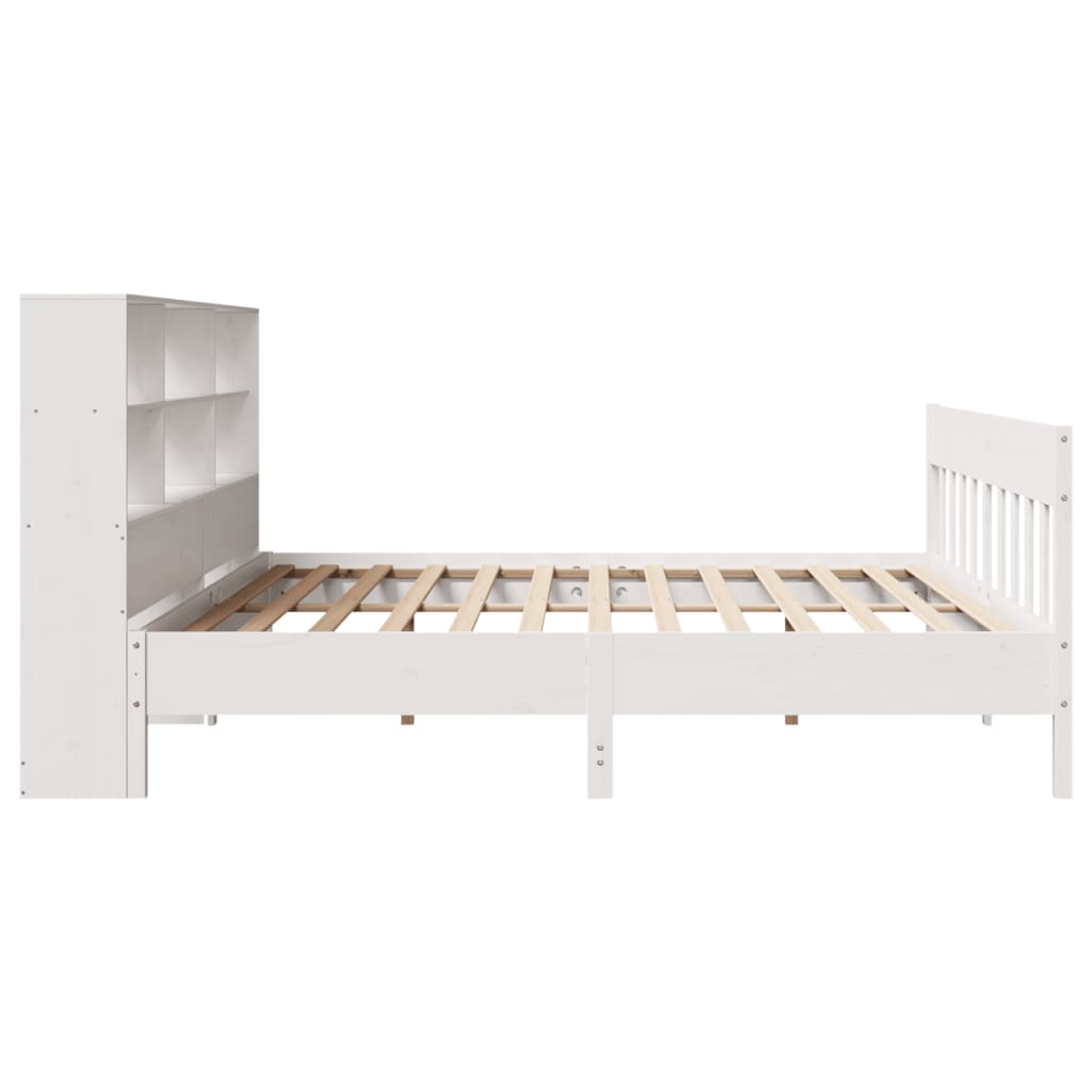 Bed Frame without Mattress White 180x200 cm Super King Solid Wood Pine