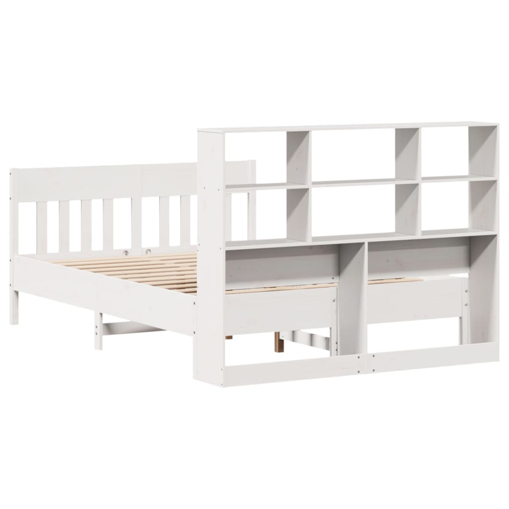 Bed Frame without Mattress White 160x200 cm Solid Wood Pine