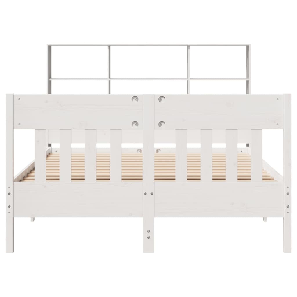 Bed Frame without Mattress White 140x200 cm Solid Wood Pine
