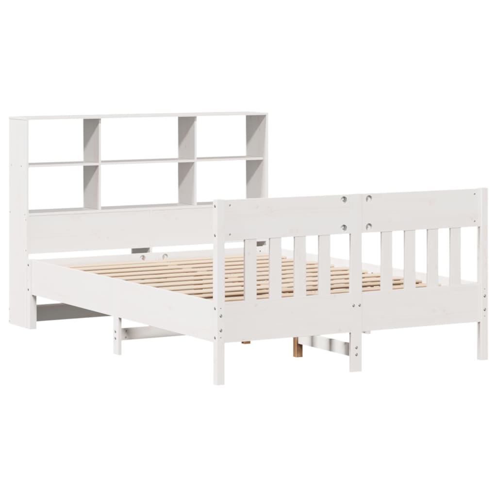 Bed Frame without Mattress White 120x200 cm Solid Wood Pine