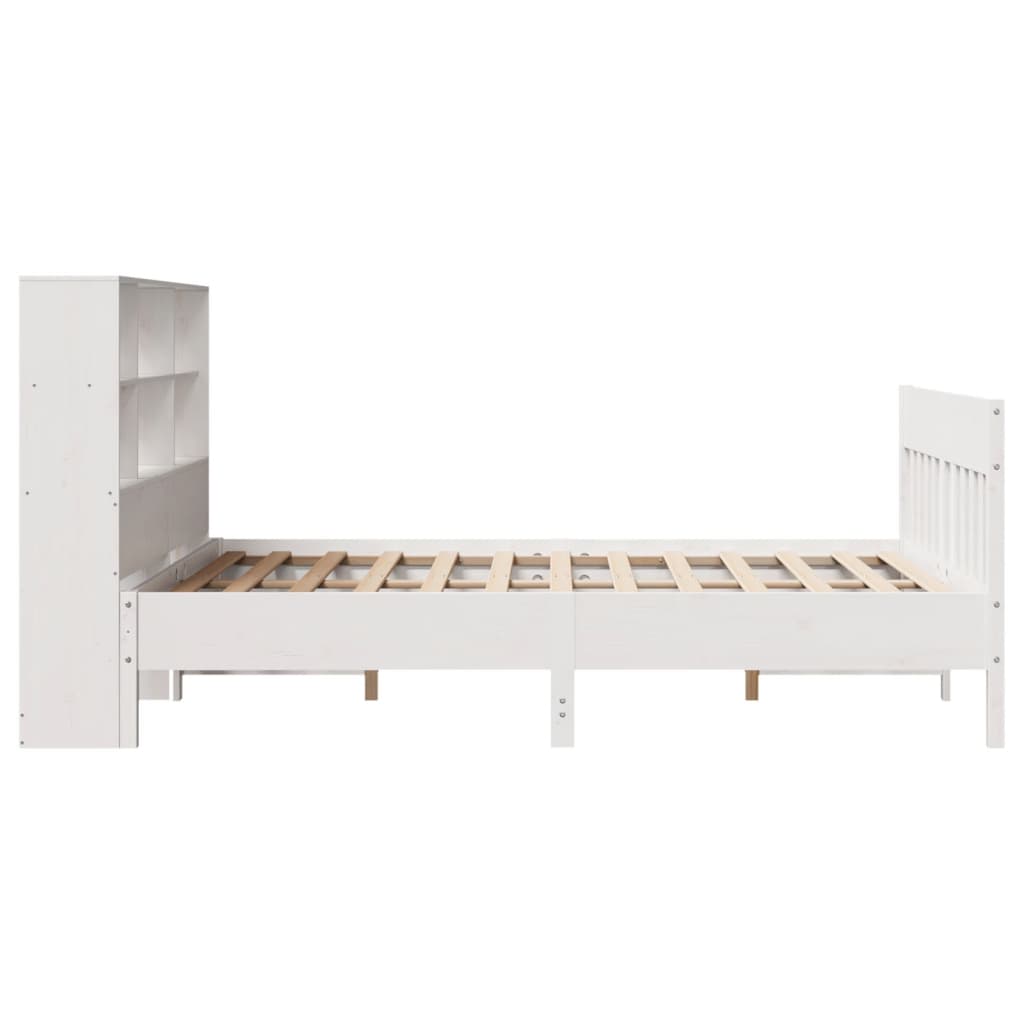 Bed Frame without Mattress White 120x200 cm Solid Wood Pine