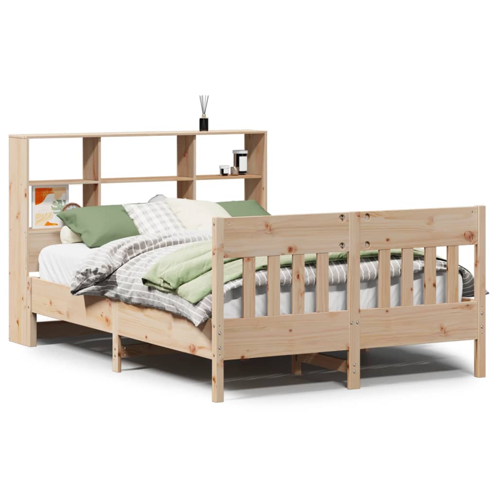 Bed Frame without Mattress 140x190 cm Solid Wood Pine
