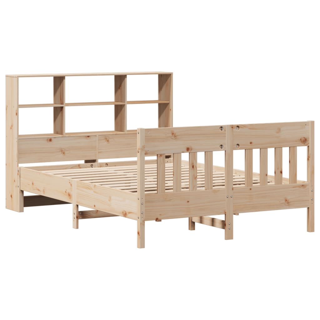 Bed Frame without Mattress 140x190 cm Solid Wood Pine
