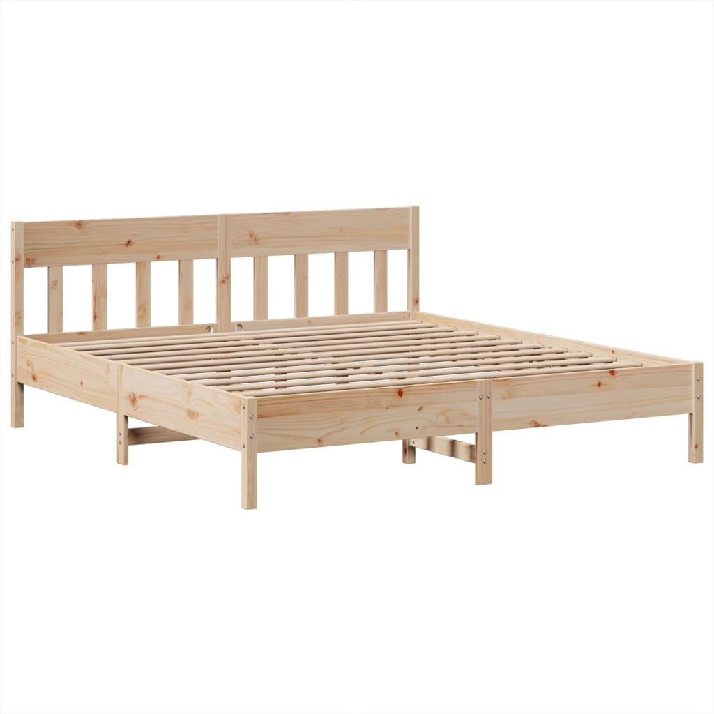 Bed Frame without Mattress 180x200 cm Super King Solid Wood Pine