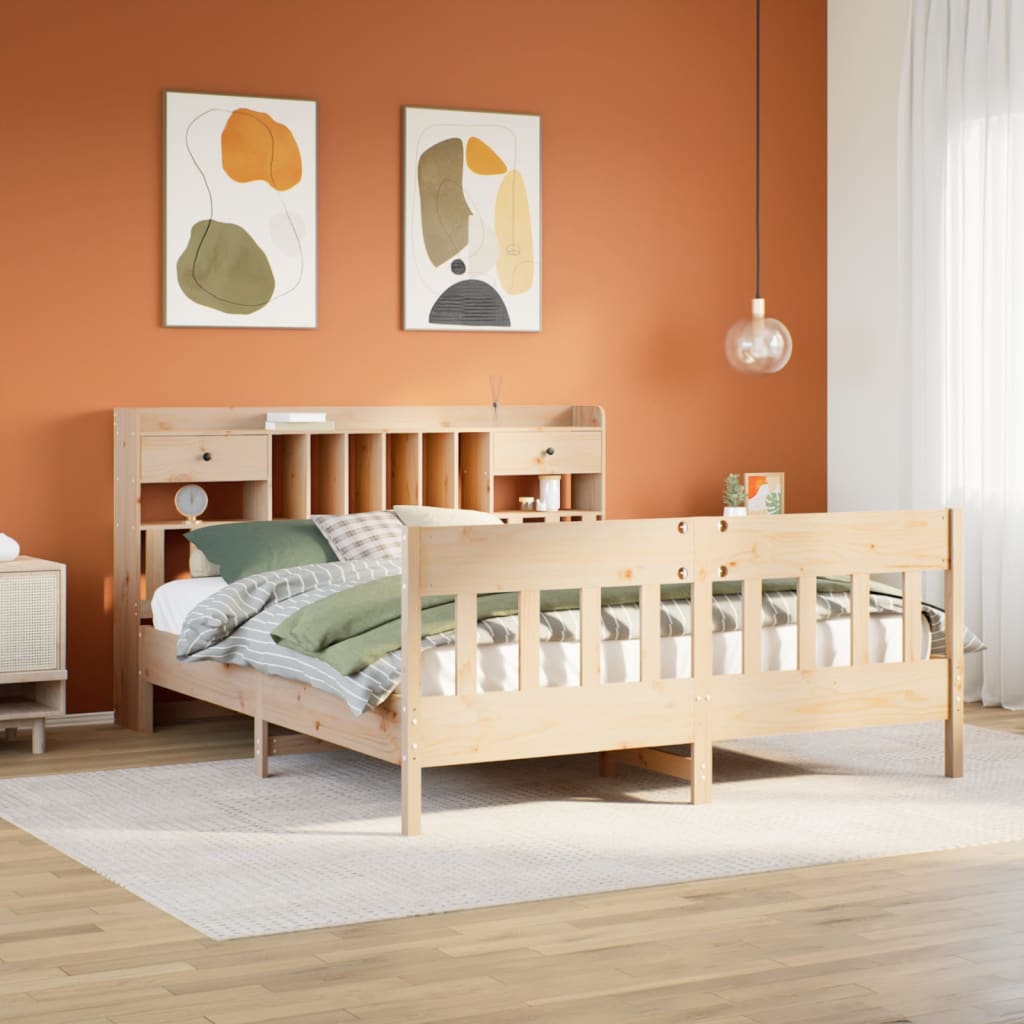 Bed Frame without Mattress 180x200 cm Super King Solid Wood Pine