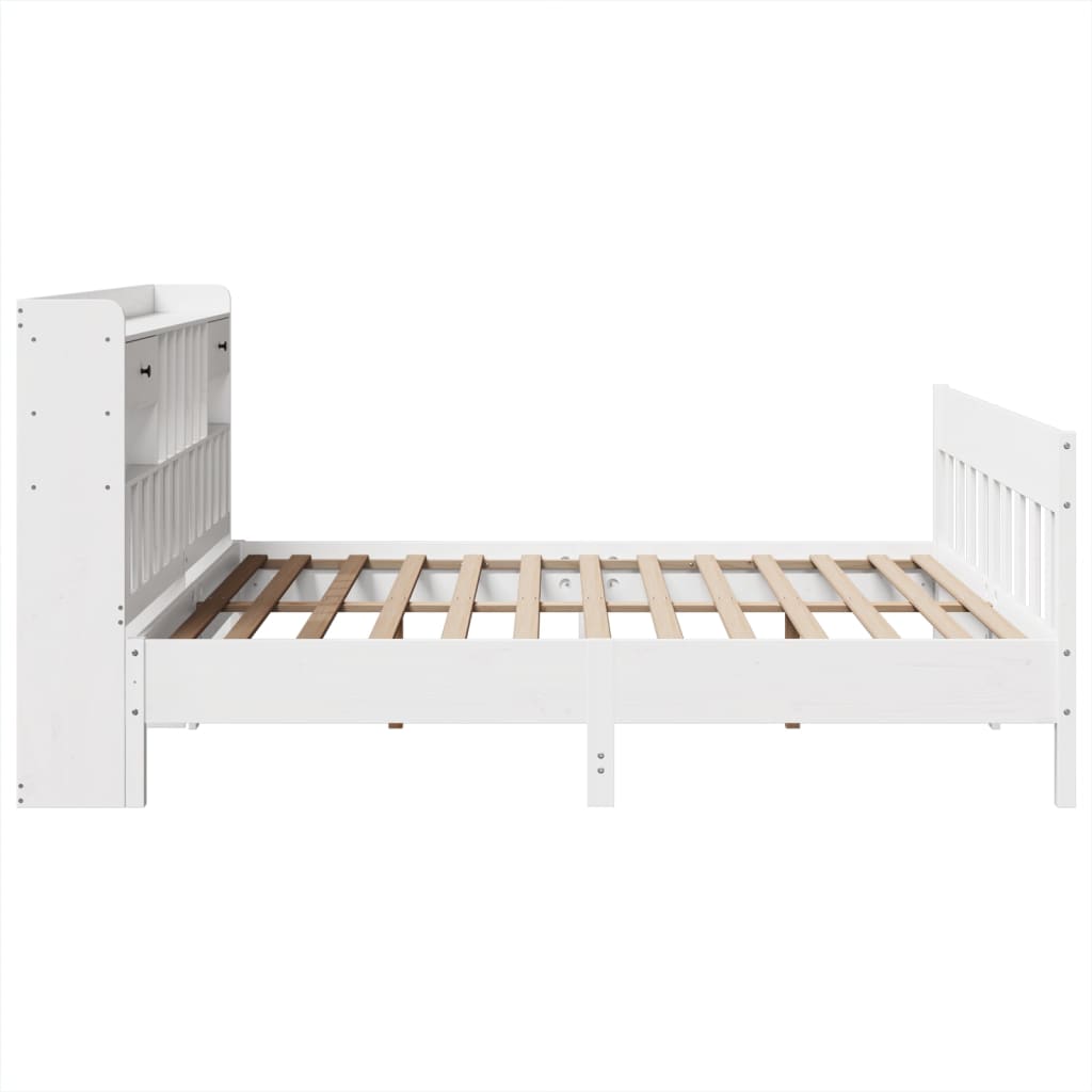 Bed Frame without Mattress White 180x200 cm Super King Solid Wood Pine