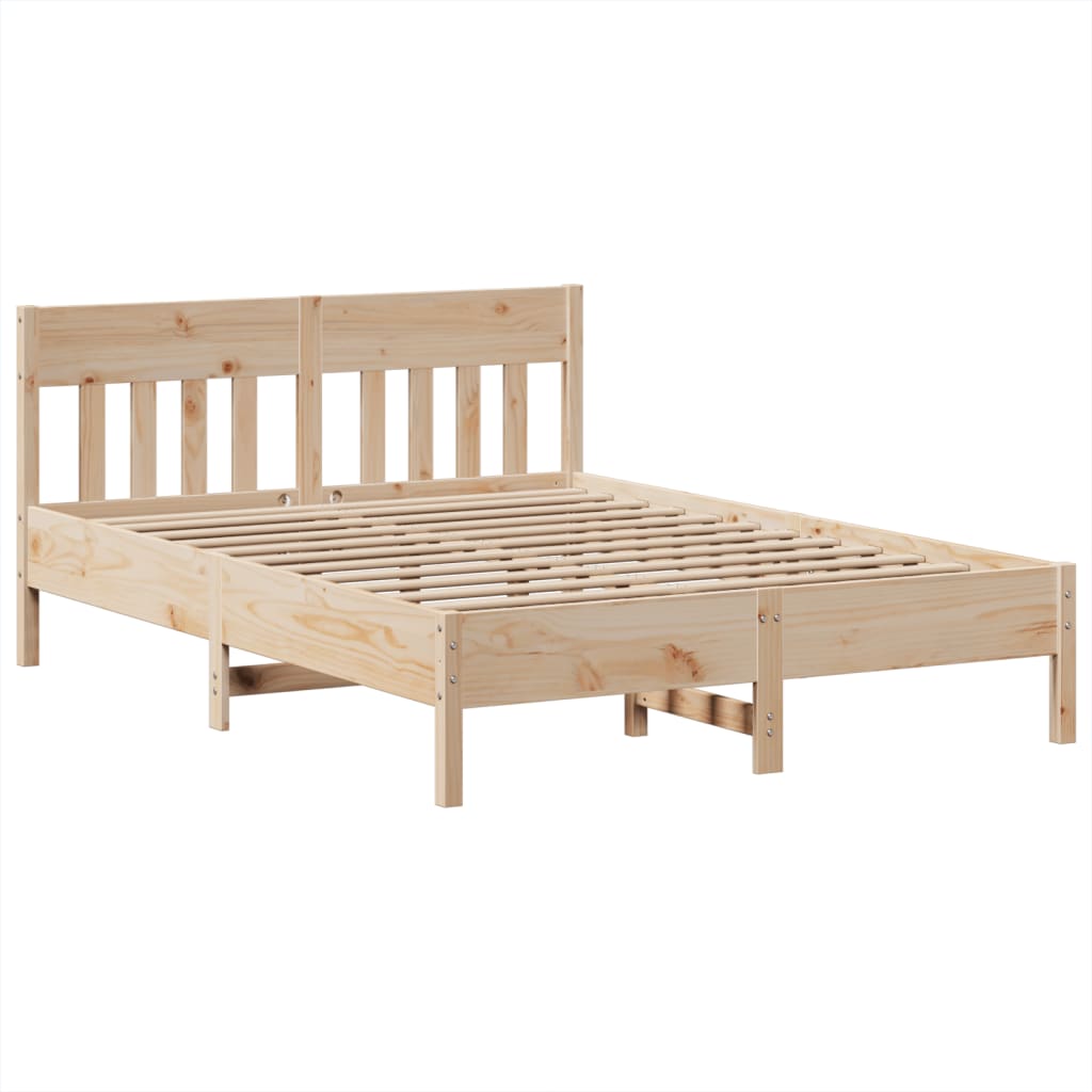 Bed Frame without Mattress 160x200 cm Solid Wood Pine