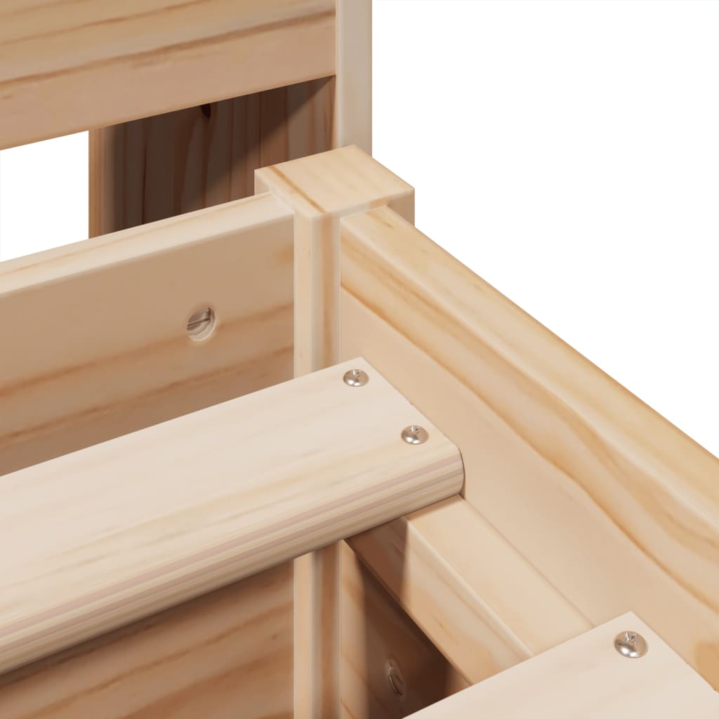 Bed Frame without Mattress 160x200 cm Solid Wood Pine