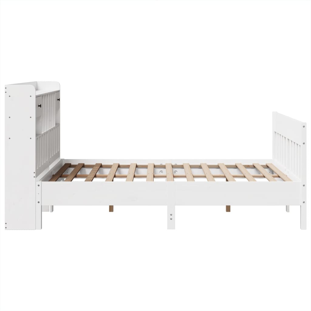 Bed Frame without Mattress White 160x200 cm Solid Wood Pine