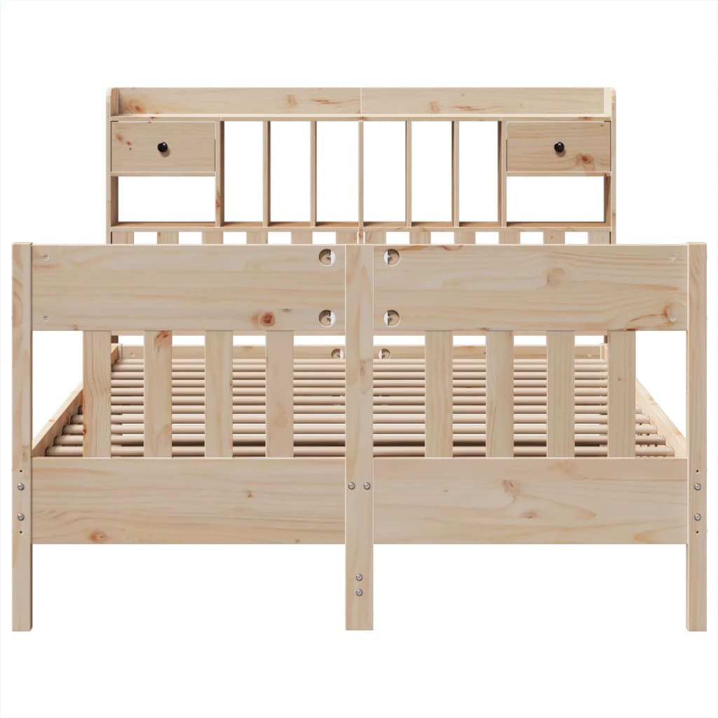 Bed Frame without Mattress 150x200 cm King Size Solid Wood Pine