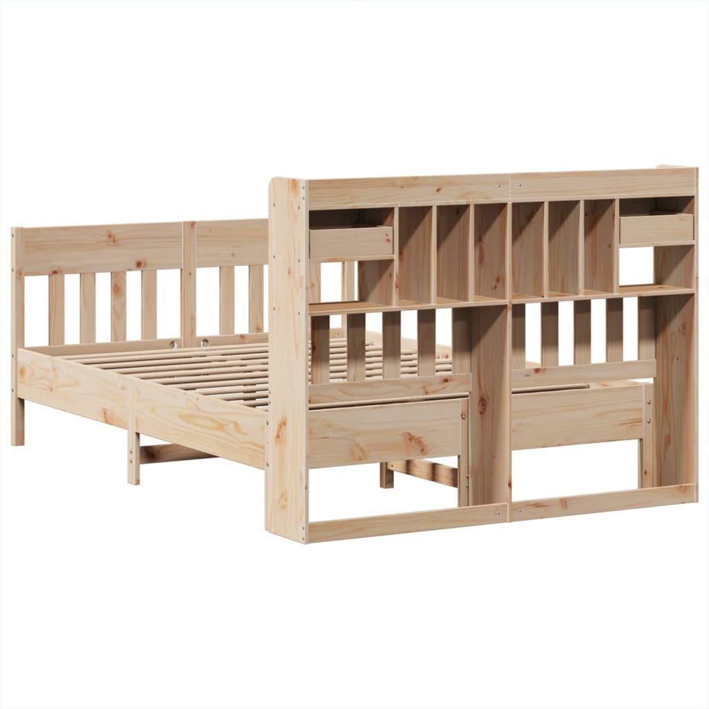 Bed Frame without Mattress 150x200 cm King Size Solid Wood Pine
