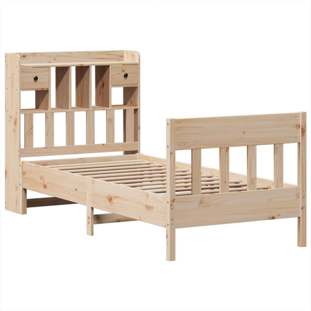 Bed Frame without Mattress 100x200 cm Solid Wood Pine