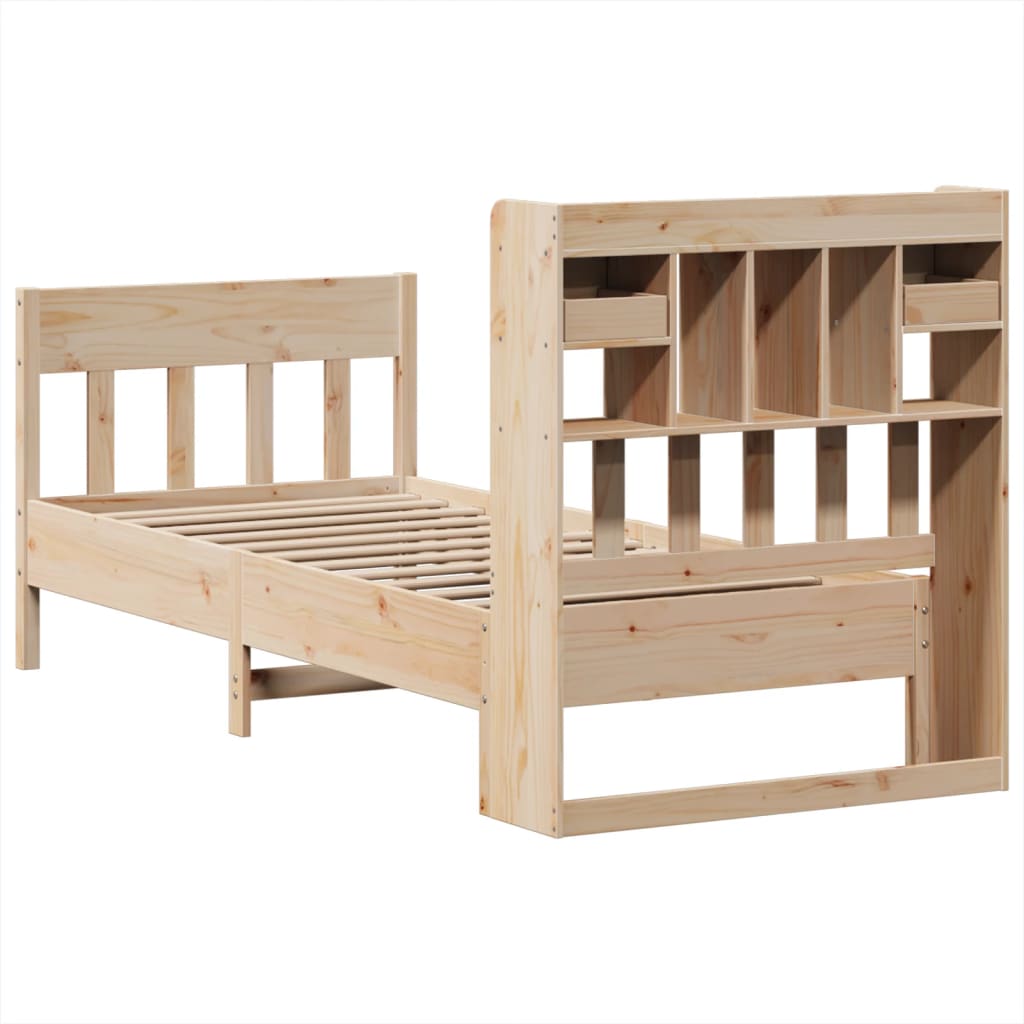 Bed Frame without Mattress 100x200 cm Solid Wood Pine