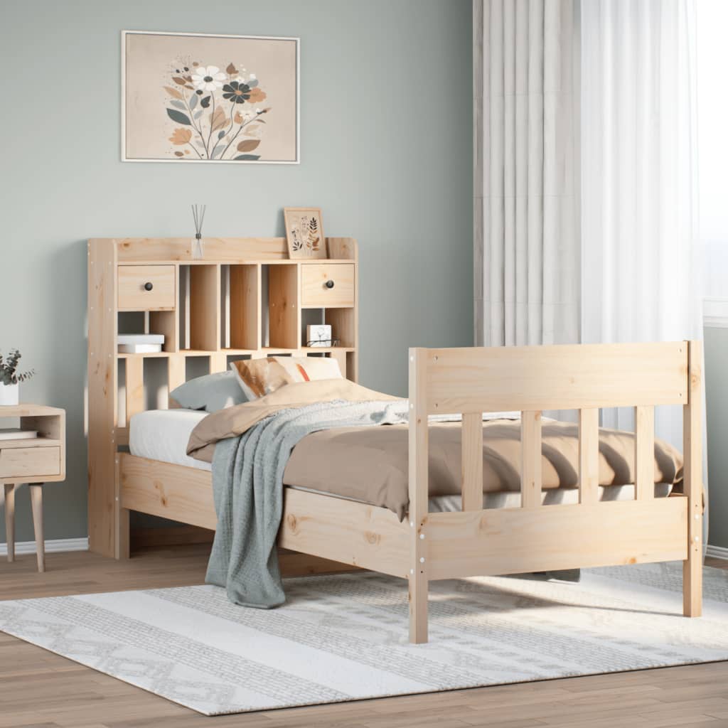 Bed Frame without Mattress 100x200 cm Solid Wood Pine