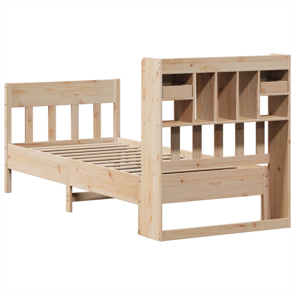 Bed Frame without Mattress 90x200 cm Solid Wood Pine