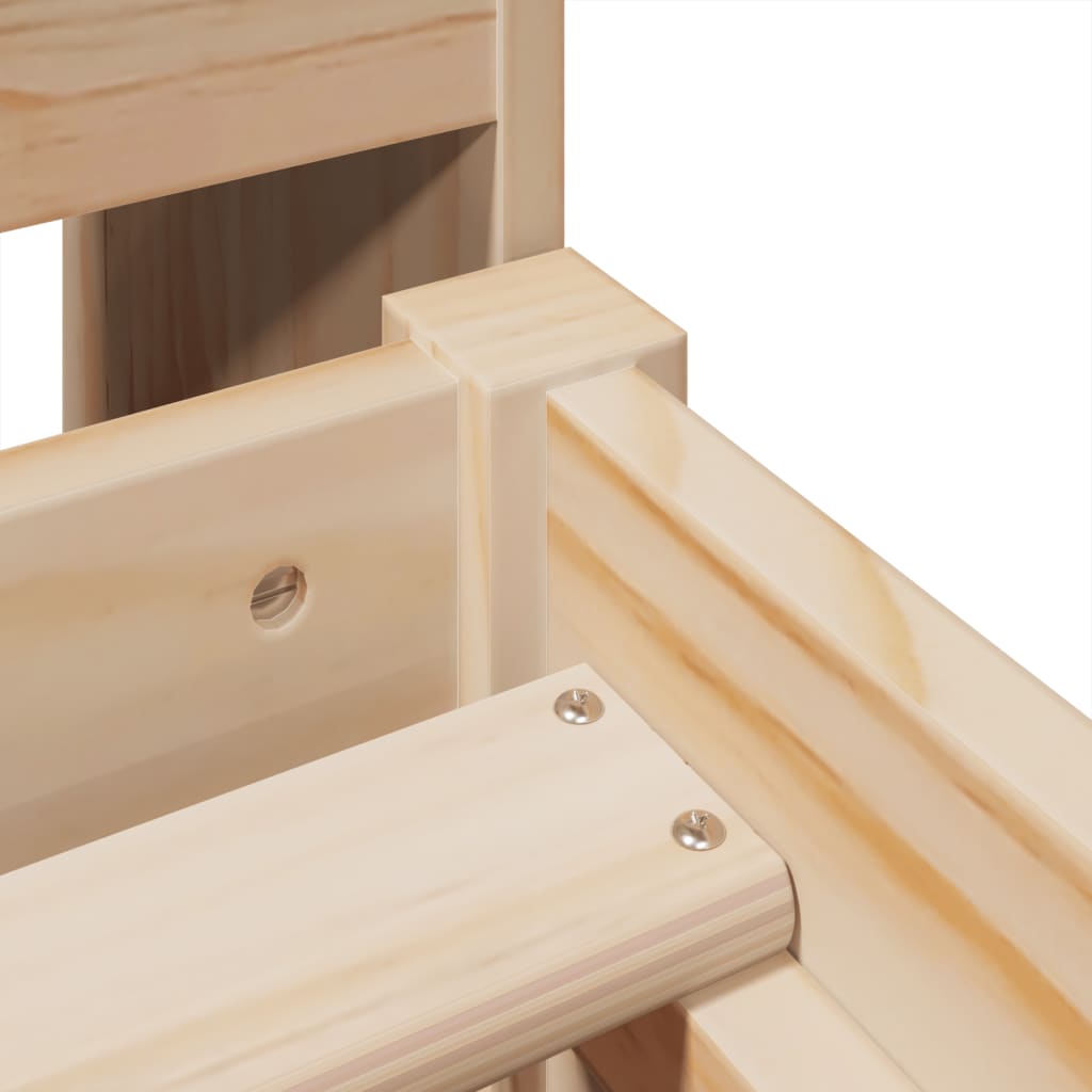 Bed Frame without Mattress 90x200 cm Solid Wood Pine