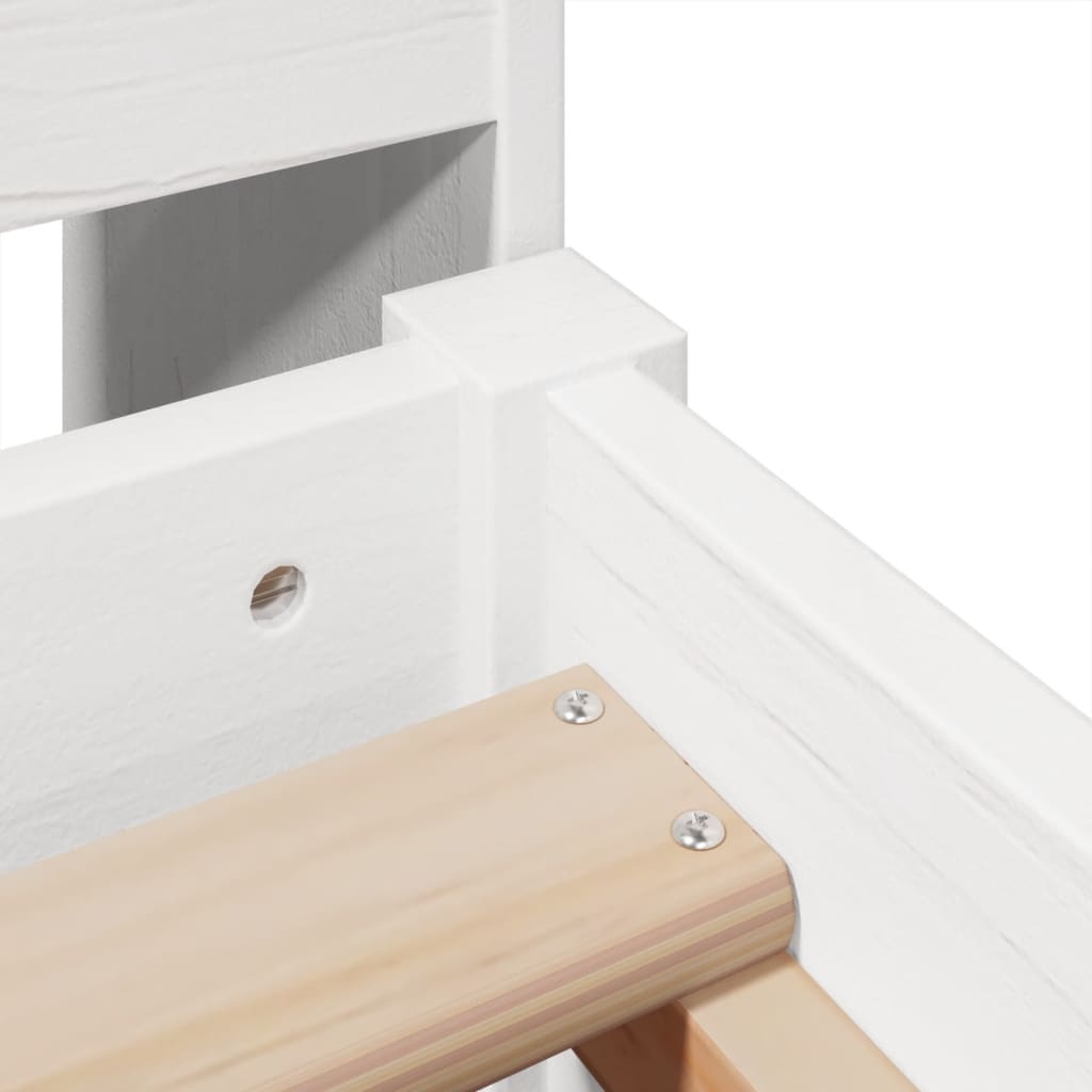 Bed Frame without Mattress White 90x200 cm Solid Wood Pine